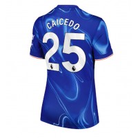 Chelsea Moises Caicedo #25 Domáci Ženy futbalový dres 2024-25 Krátky Rukáv